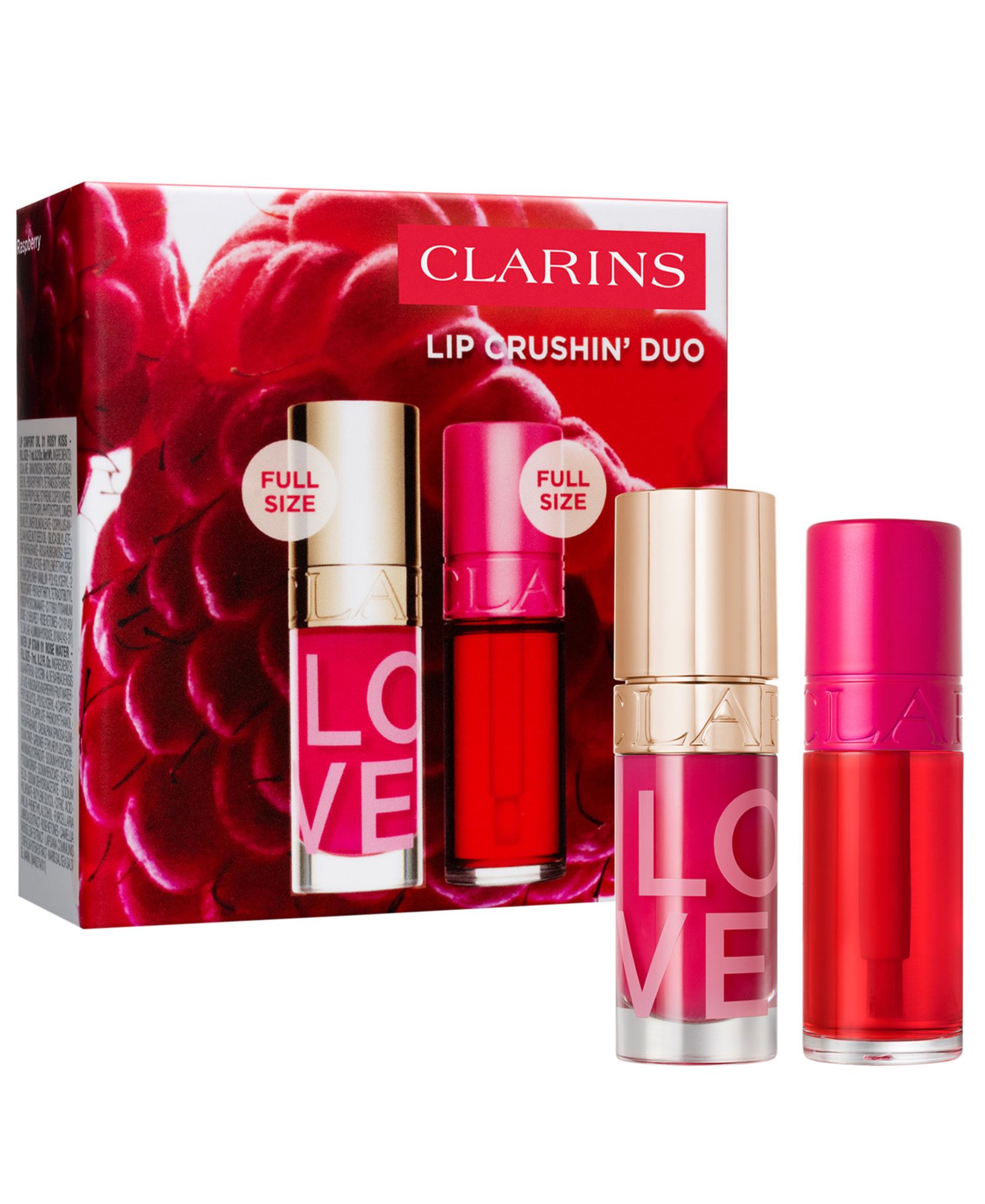 Clarins набор Lip Crushin' Lip Oil и Lip Stain Duo, 2 шт.