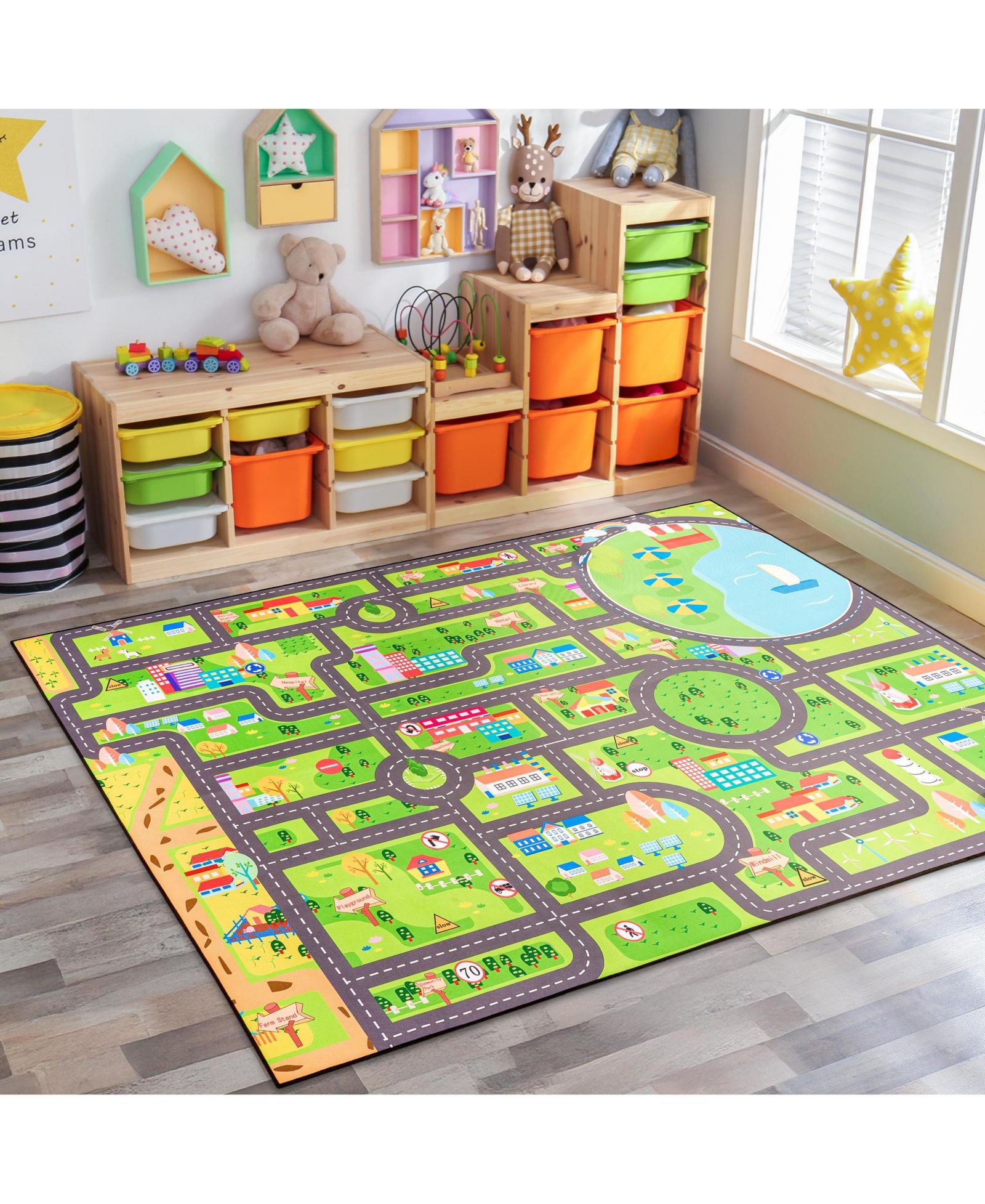 Ковер Sorbus 60"x79" City Roads Washable для детей