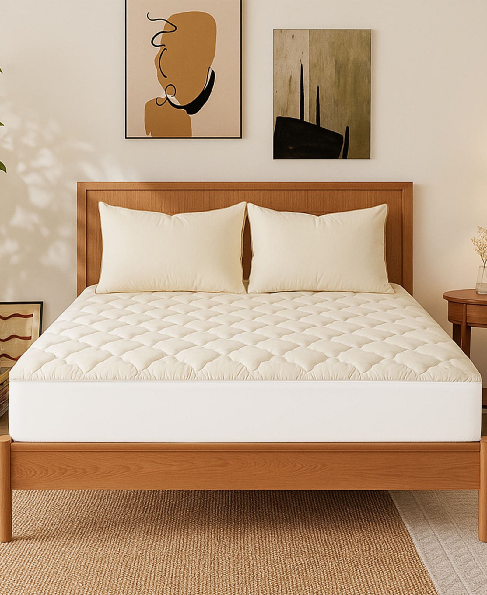 UNIKOME Clover Mattress Pad Cover, California King