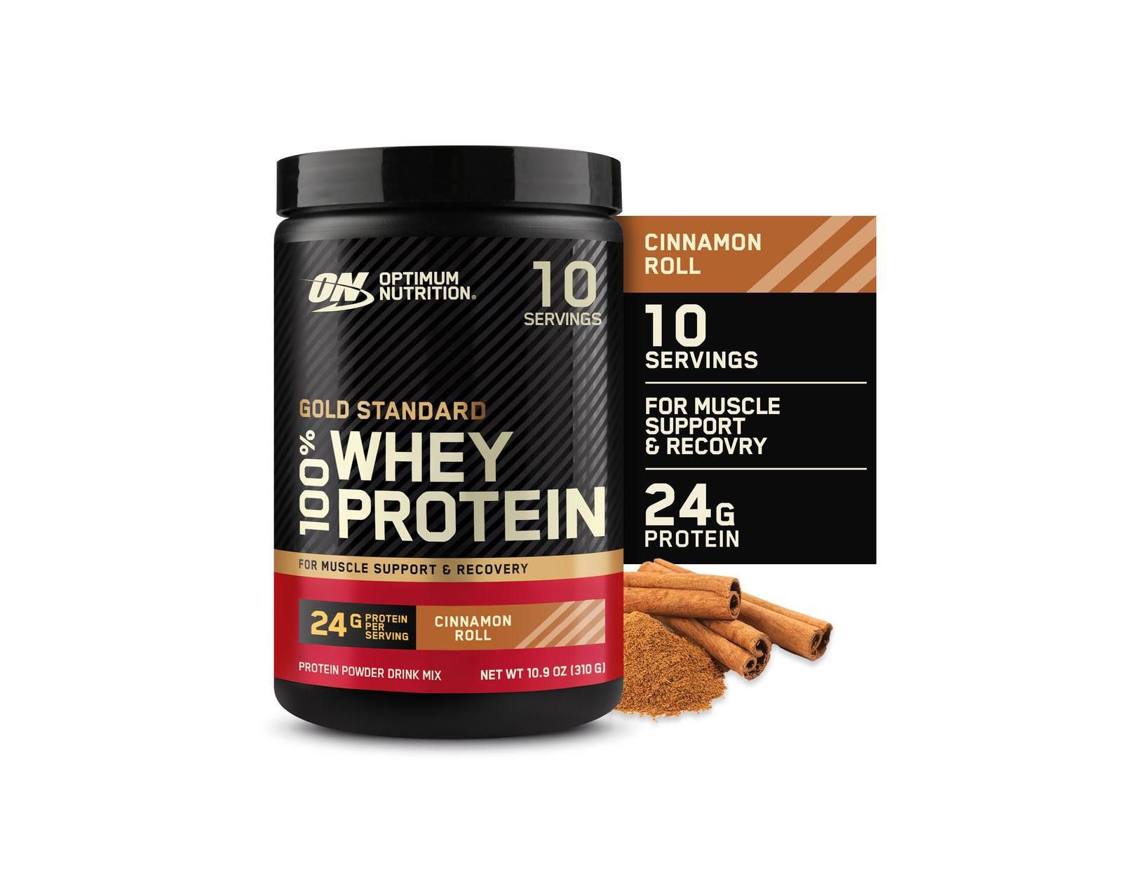 Optimum Nutrition Gold Standard 100% Whey Protein Powder, Cinnamon Roll, 10 порций