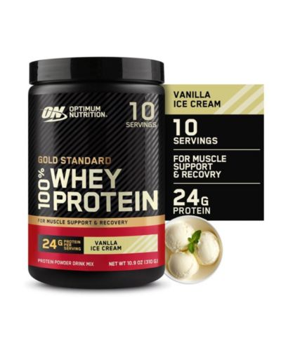 Optimum Nutrition, Gold Standard 100% Whey Protein Powder, Vanilla Ice Cream, 10.9 oz, 10 Servings