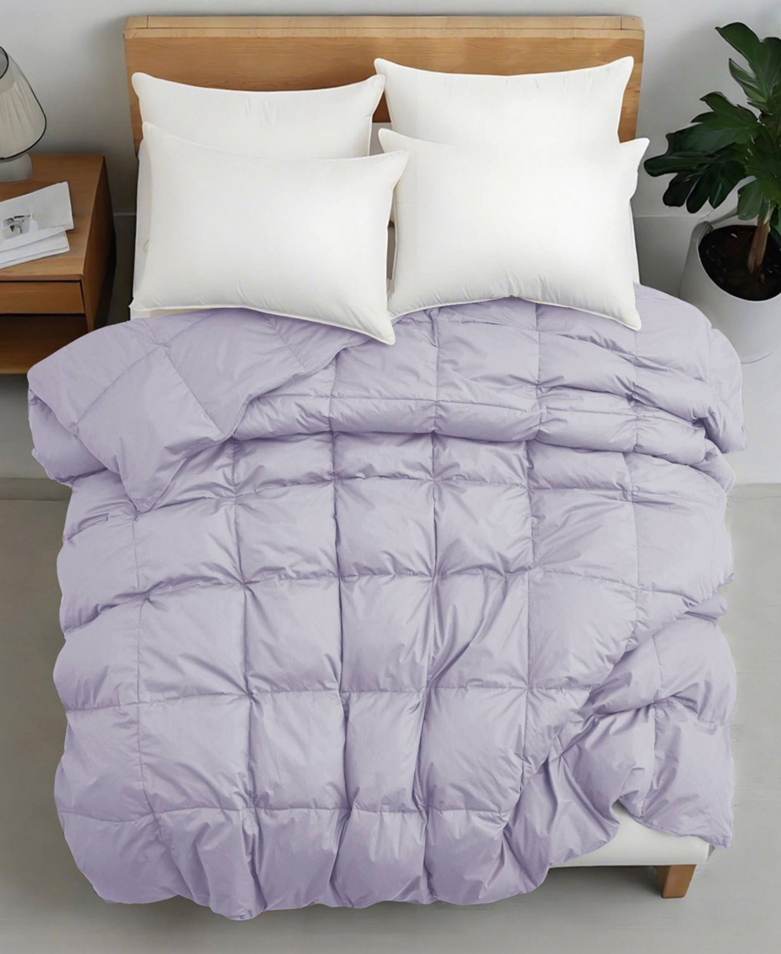 UNIKOME Comfort Goose Down Feather Comforter, Full/Queen