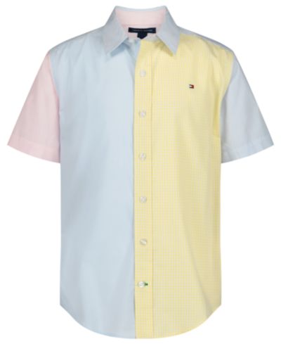 Детская рубашка Tommy Hilfiger Soft Block с коротким рукавом