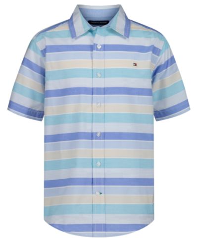 Tommy Hilfiger Детский 8-20 Bold Railroad Stripe Short-Sleeve Shirt