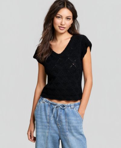 And Now This Женский трикотажный топ Pointelle-Knit