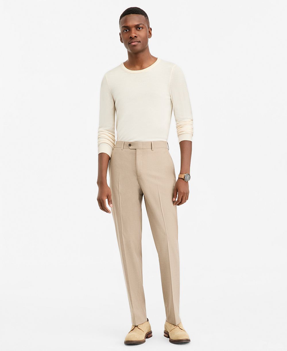 Мужские брюки BAR III Slim-Fit Tan Solid Suit Separates