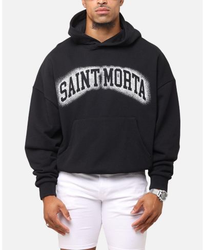 Мужское худи SAINT MORTA Black Boxy Hoodie