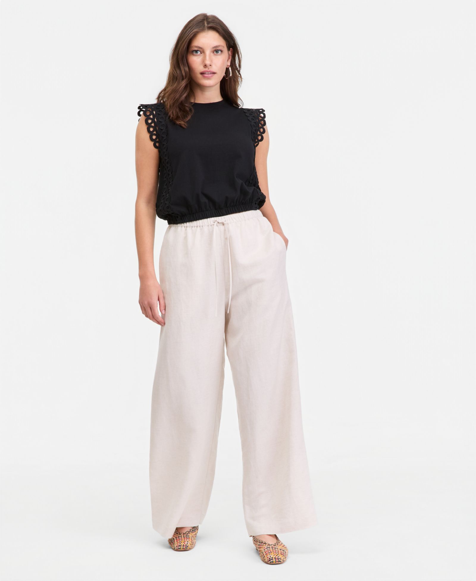 On 34th Women's Linen-Blend Drawstring Pants, Macy's Exclusive