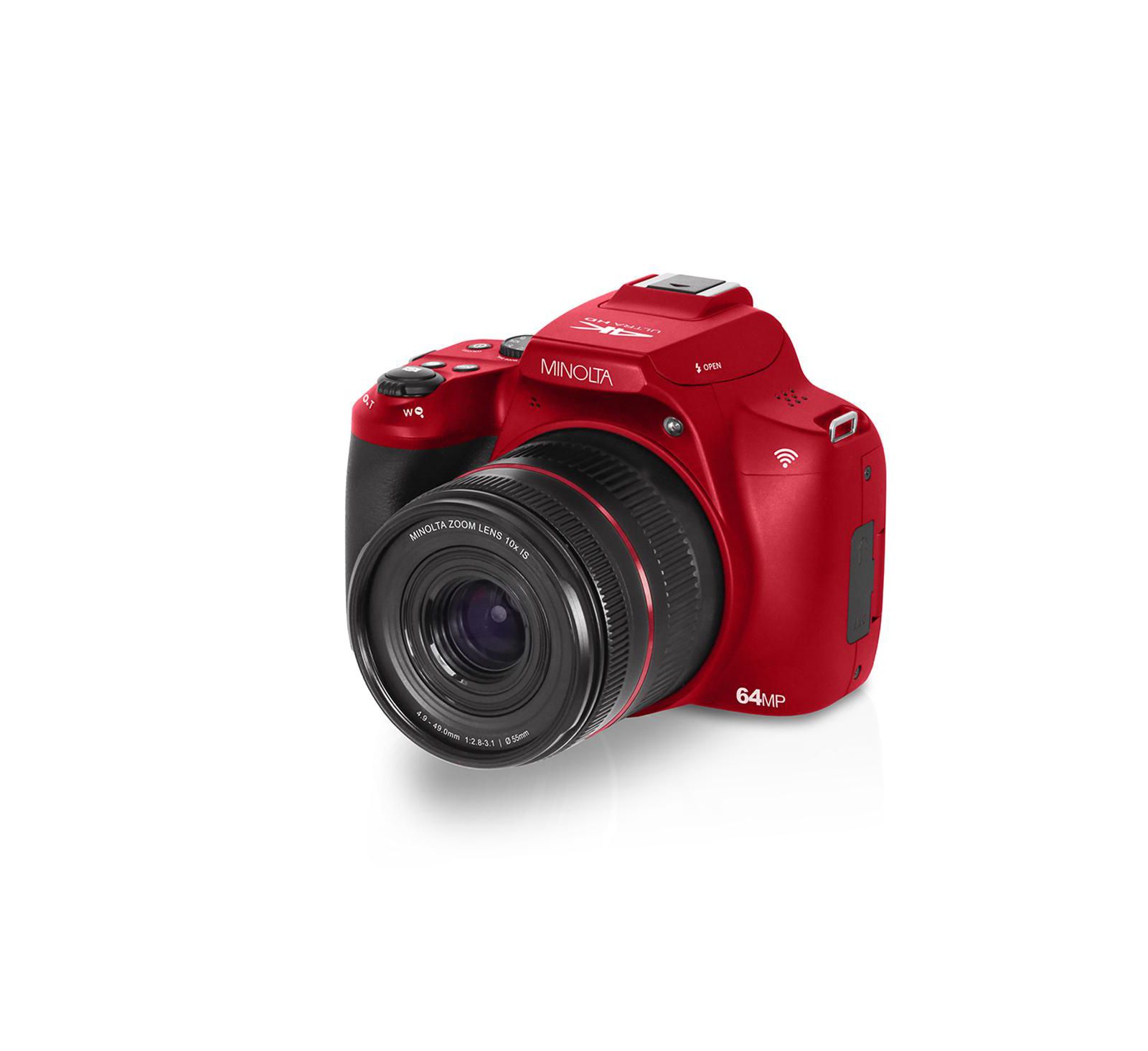 Minolta Minolta MNB10Z Digital Camera - Red, 32GB Memory Card