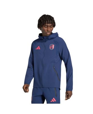 Adidas Men's Navy St. Louis CITY SC Tiro Travel Full-Zip Hooded Windbreaker