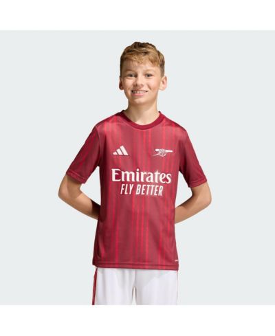 Adidas Big Boys and Girls Red Arsenal 2025/26 Pre-Match Training Jersey