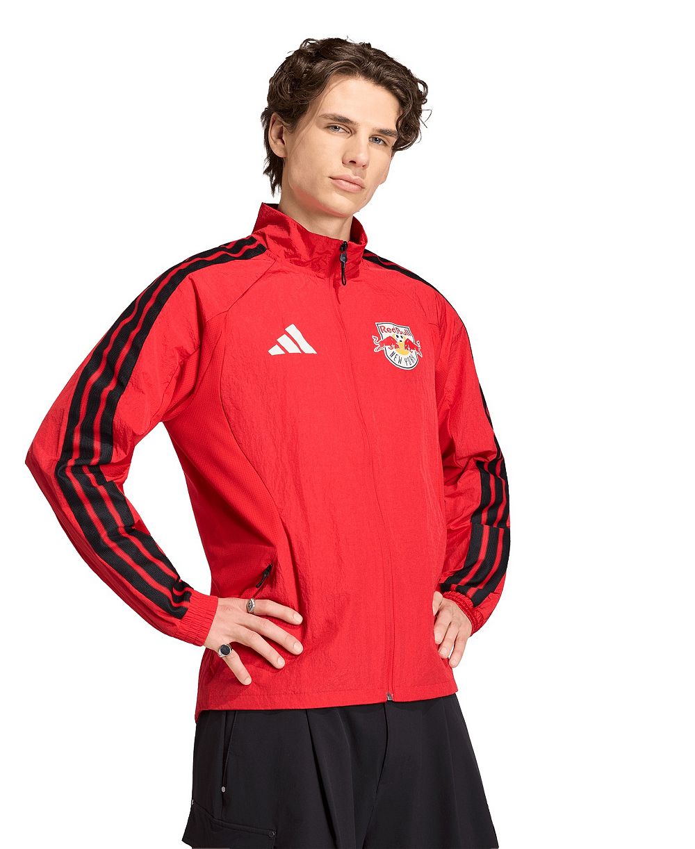 adidas Мужская куртка Adidas Red New York Red Bulls 2026 Anthem Raglan Full-Zip