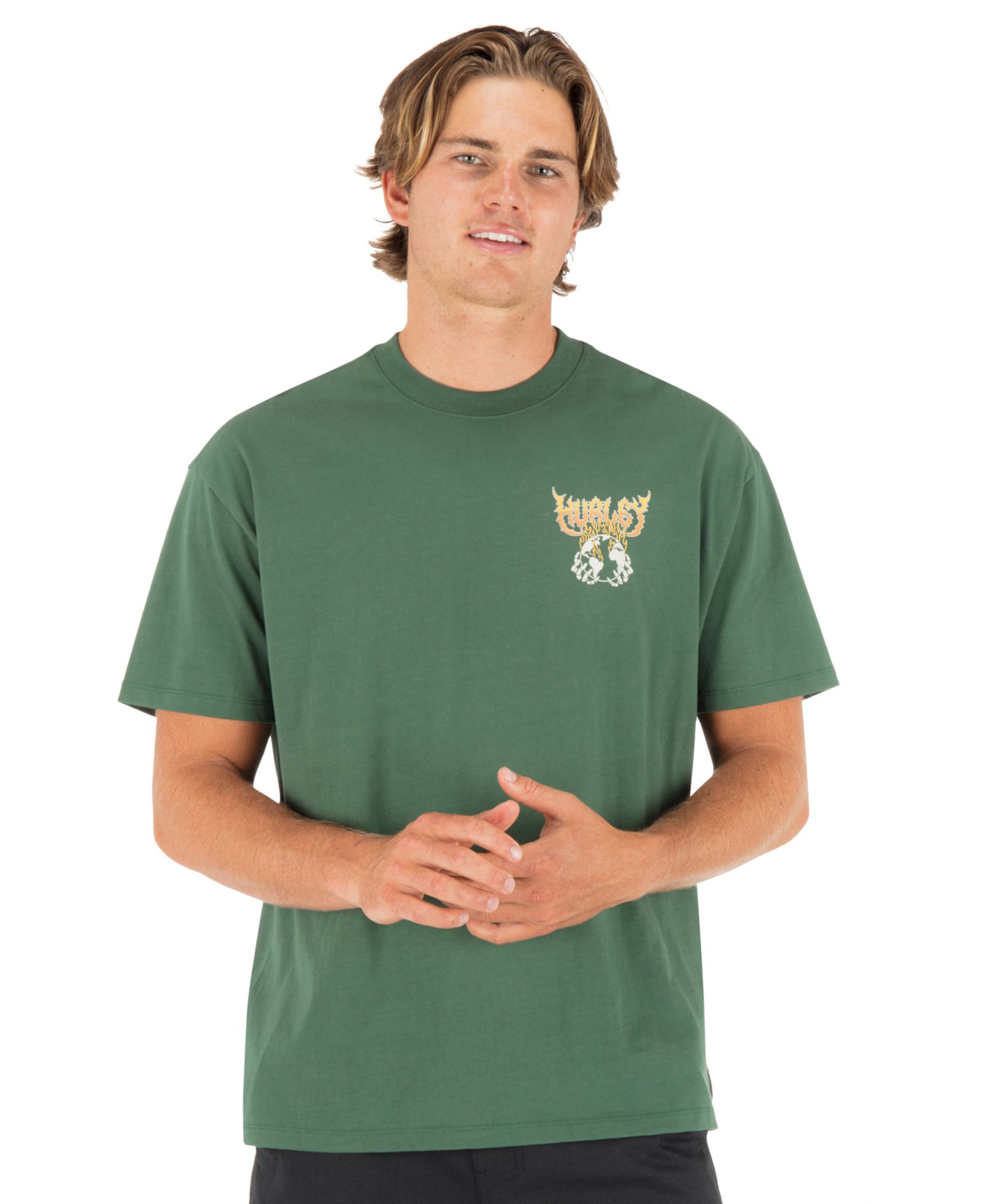 Hurley Men's Fire Crewneck T-Shirt