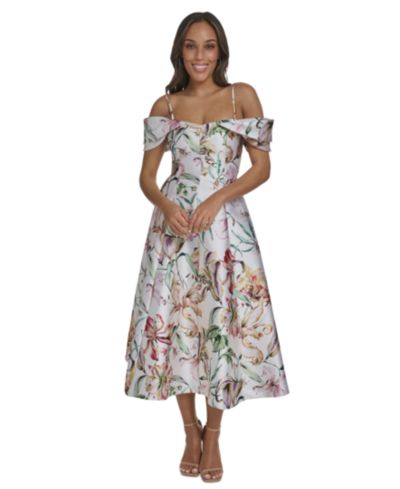 Женское миди-платье Eliza J Off-The-Shoulder Flare