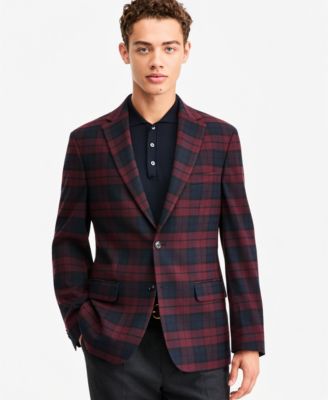 Tommy Hilfiger Men's Plaid Modern-Fit Sport Coat