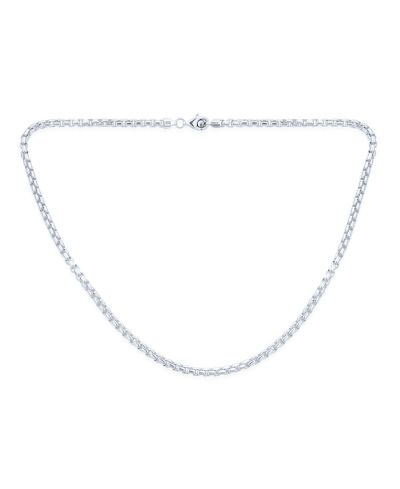 Bling Jewelry Heavy Solid 5MM Thick .925 Sterling Silver Box Link Chain Necklace 24"