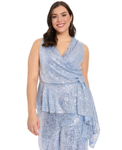 Топ Muse Plus Size с V-образным вырезом без рукавов