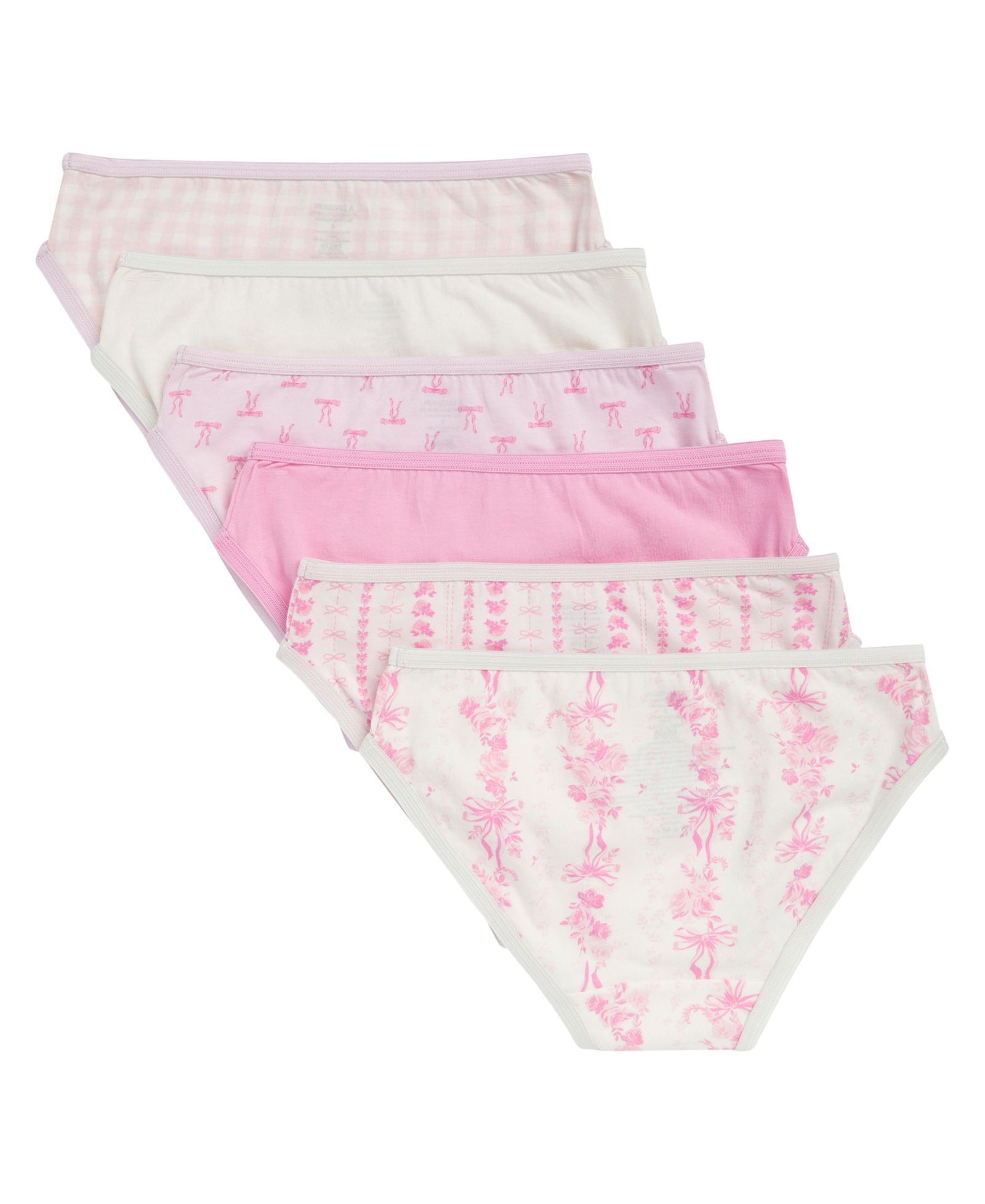 Maidenform Girls' 4-14 Cotton Bikini Underwear, 6-Pack
