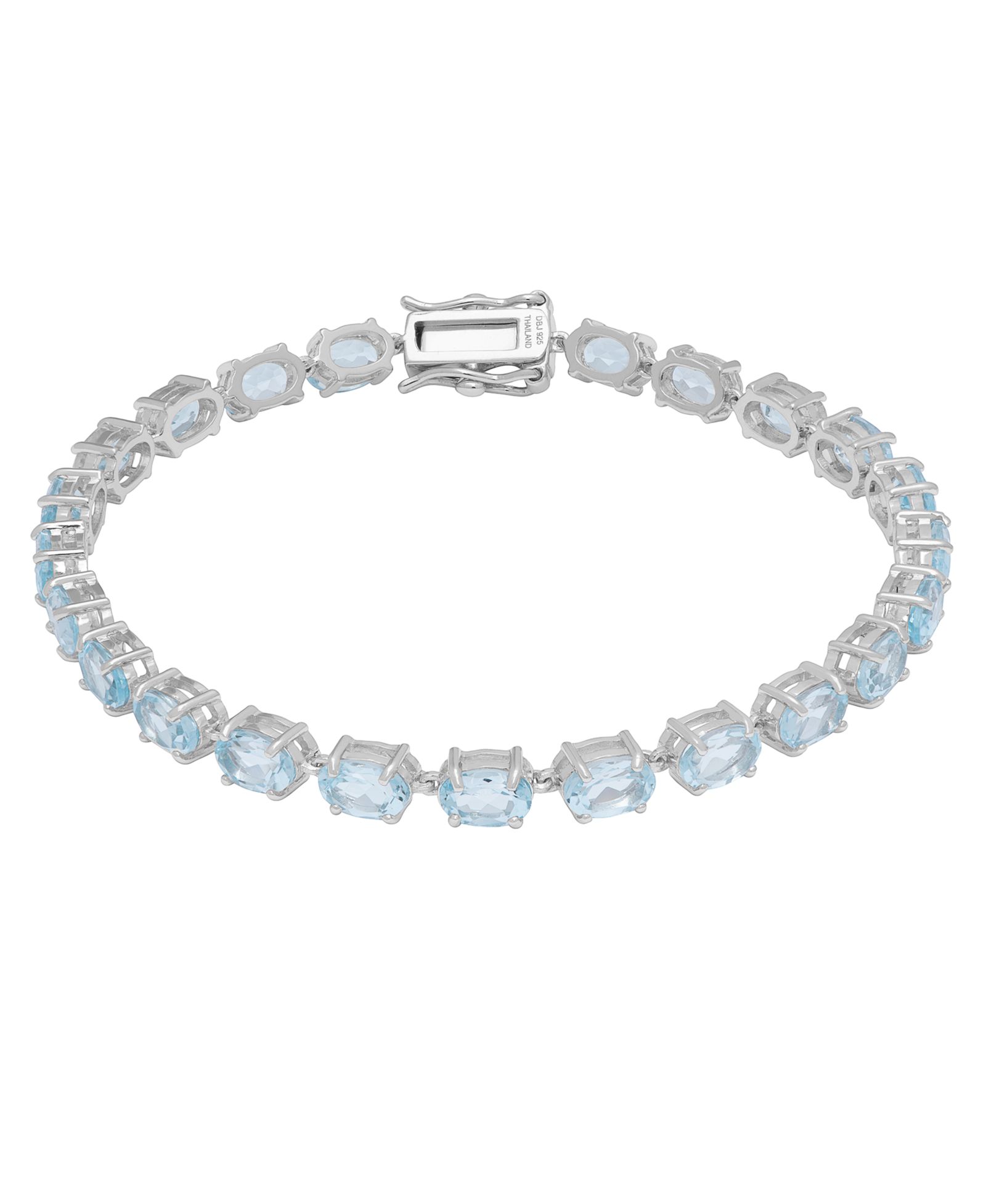 Macy's Blue Topaz (13.11 ct. t.w.) Bracelet in Sterling Silver