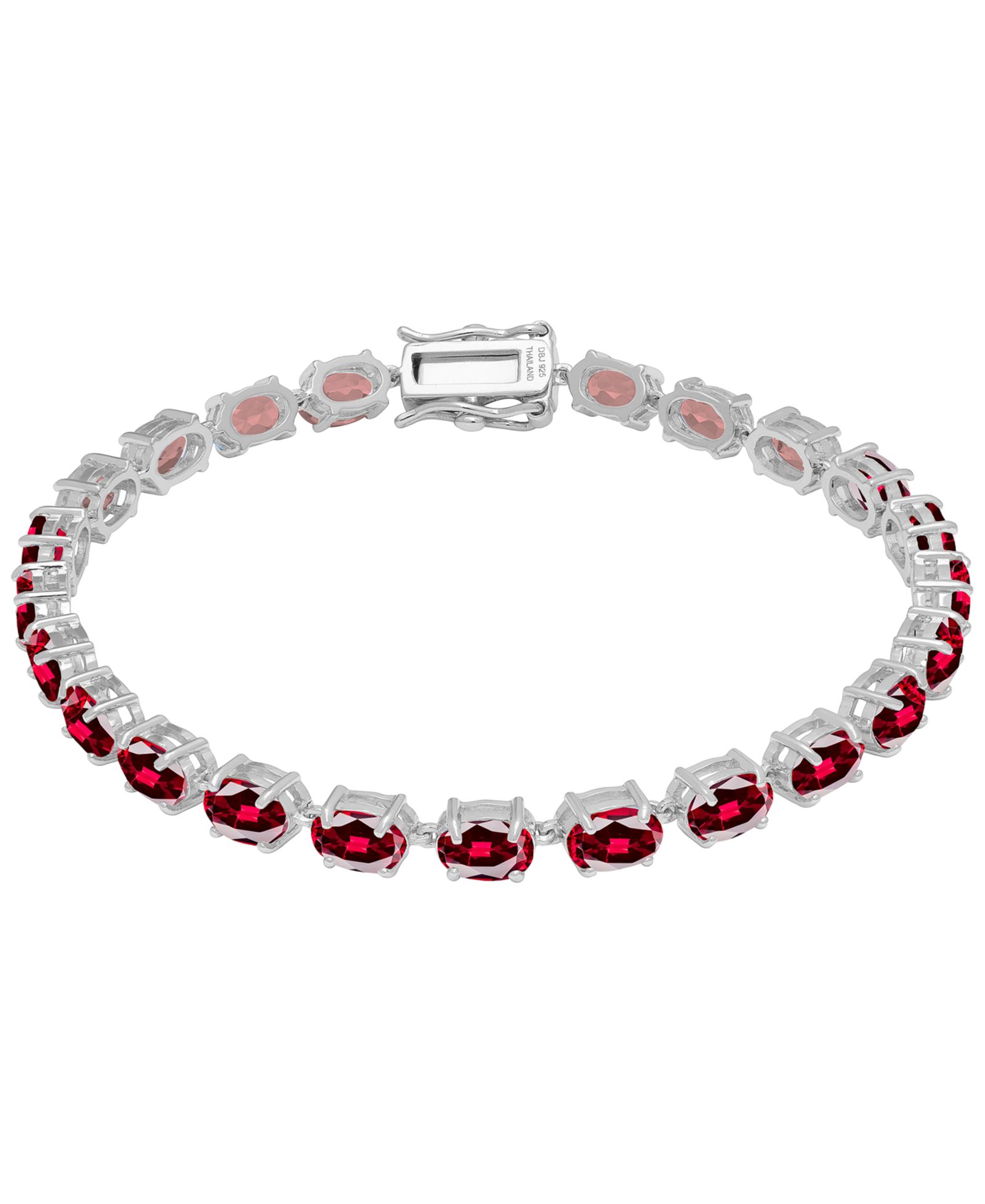 Браслет Macy's Garnet, Sterling Silver