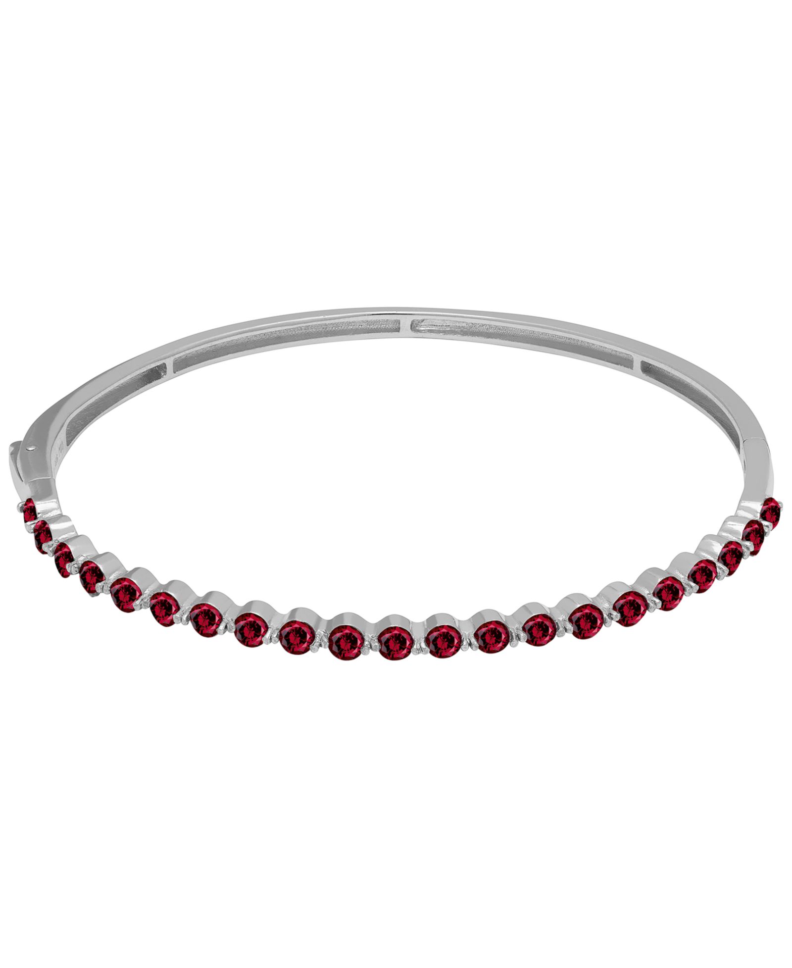 Macy's браслет-бэнгл с гранатом (2.73 ct. t.w.) из стерлингового серебра