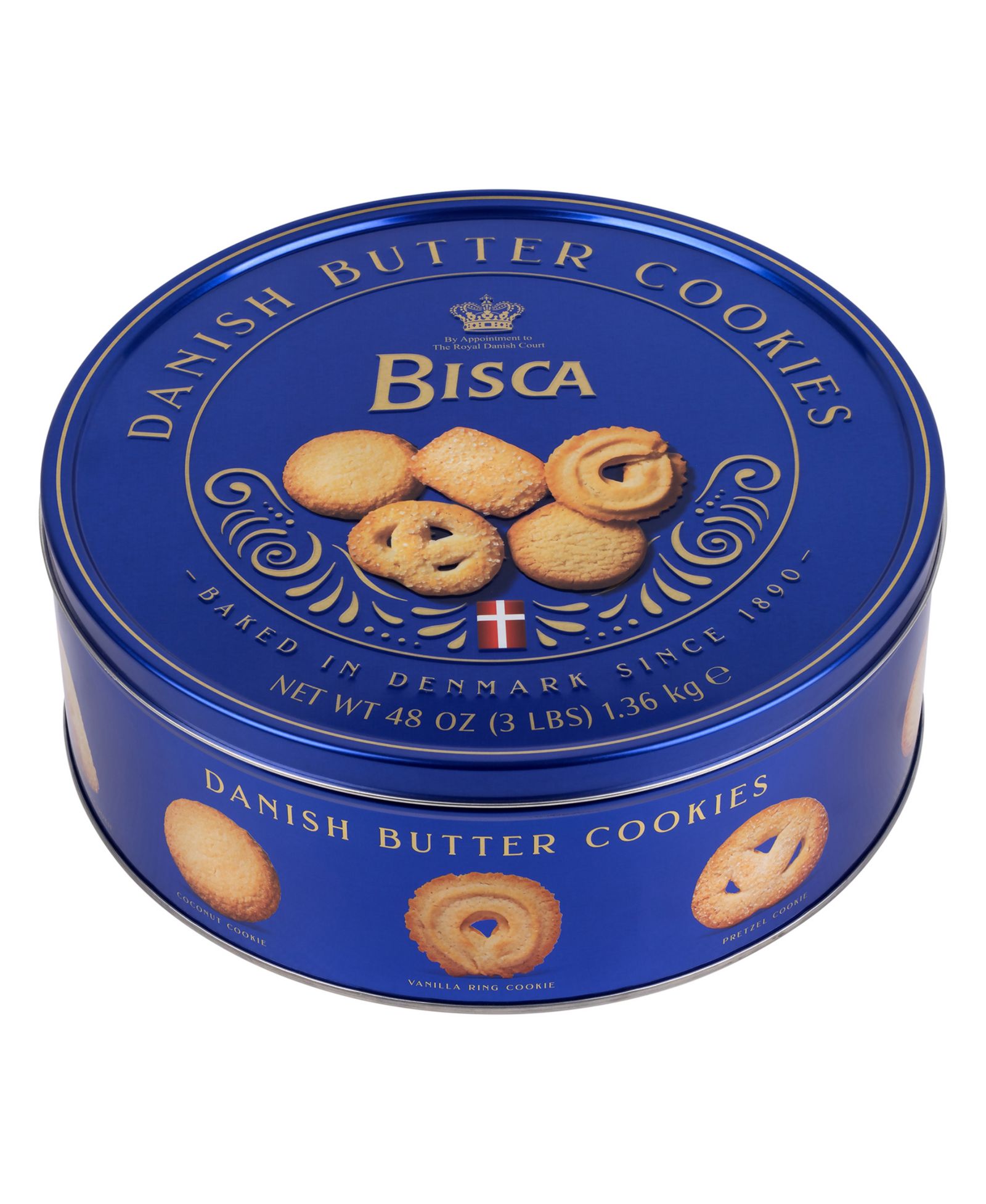 Bisca Danish Butter Cookie Tin, 3 lbs.
