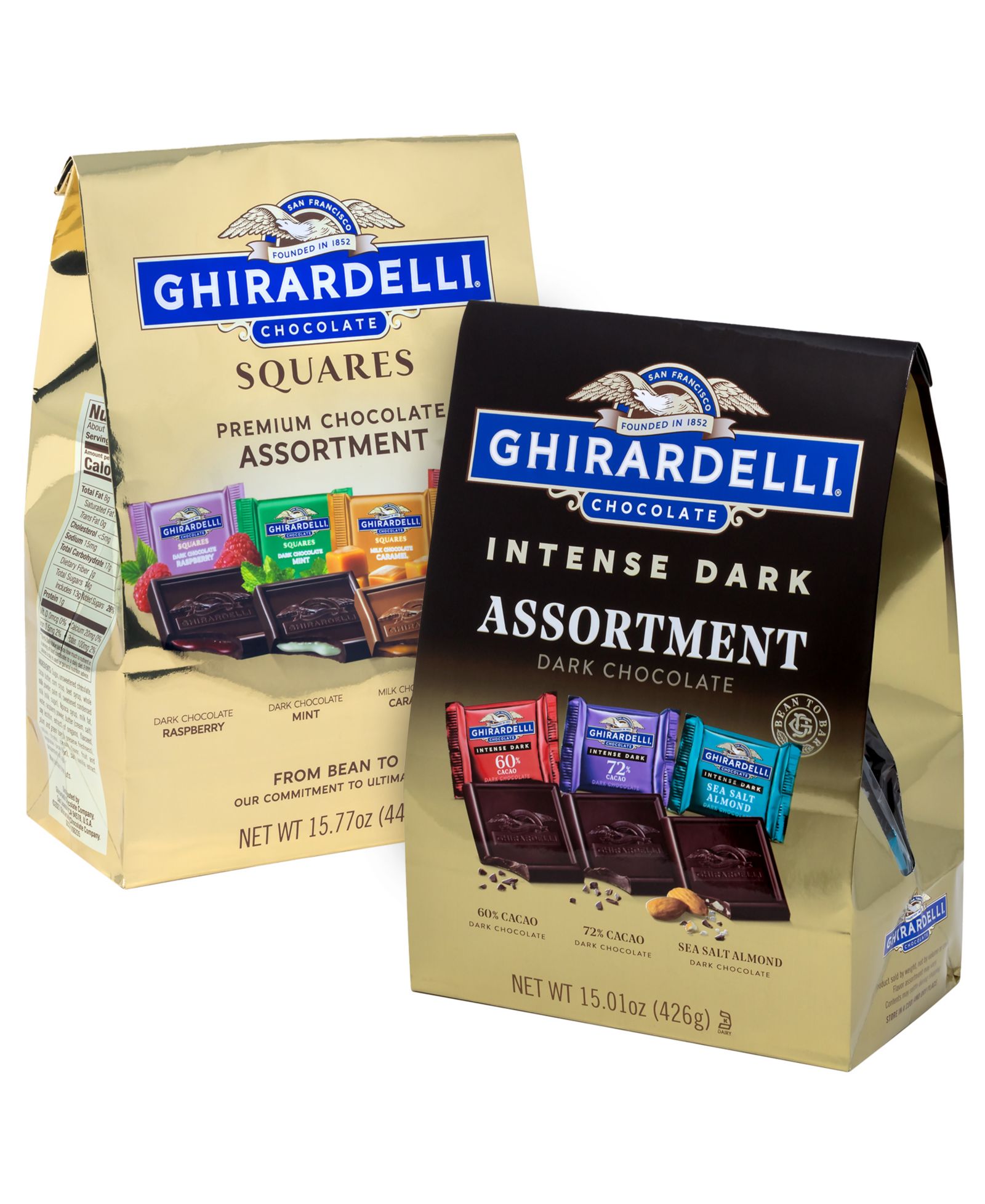 Набор шоколадных конфет Ghirardelli Premium Assortment, темный шоколад, 2 шт.
