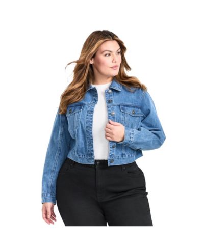 Женская джинсовая укороченная куртка AVENUE Women's Emma Denim Cropped Jacket