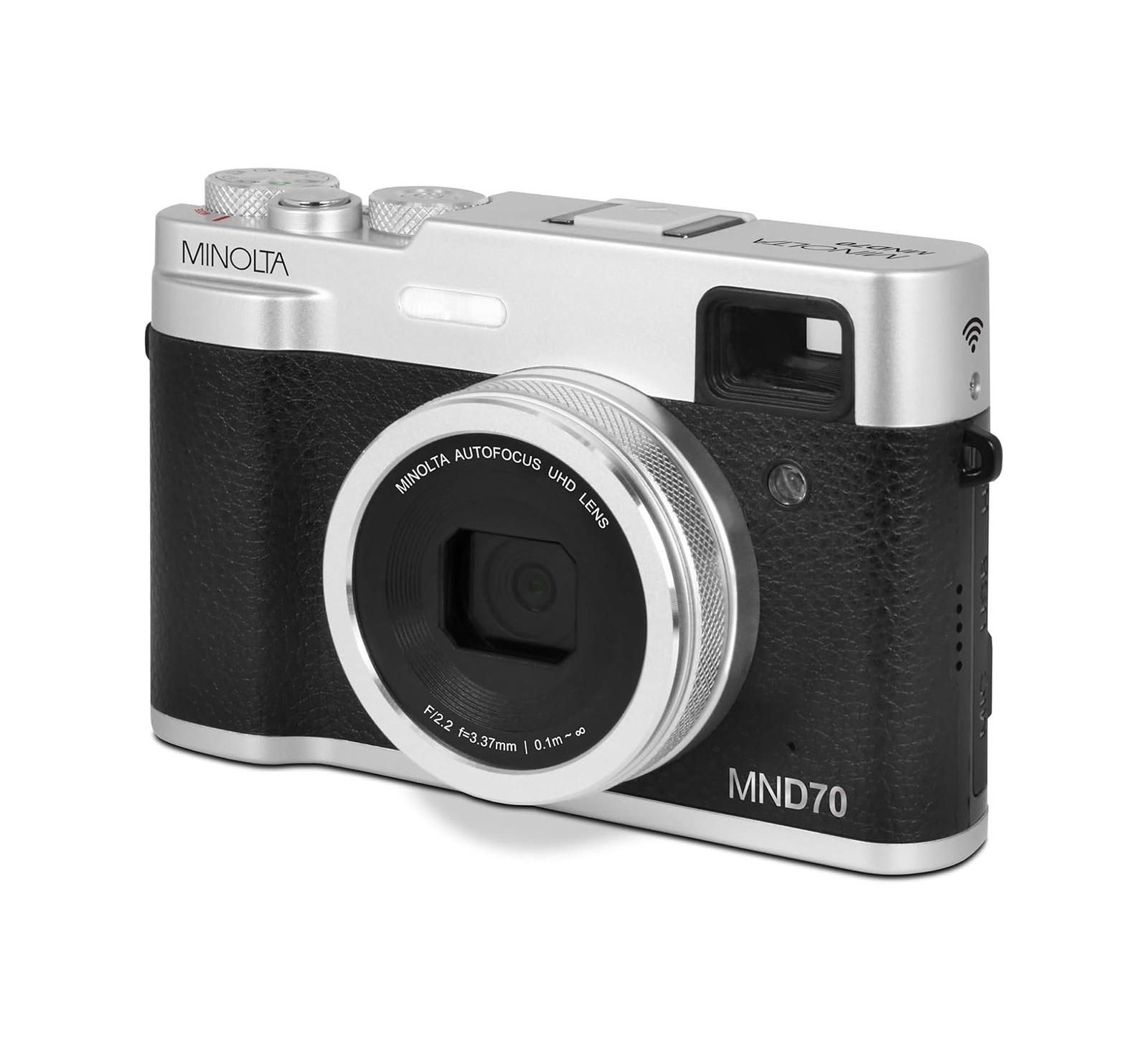 Minolta MND70 48MP 5K Ultra HD Retro Dual Lens Wi-Fi Digital Camera
