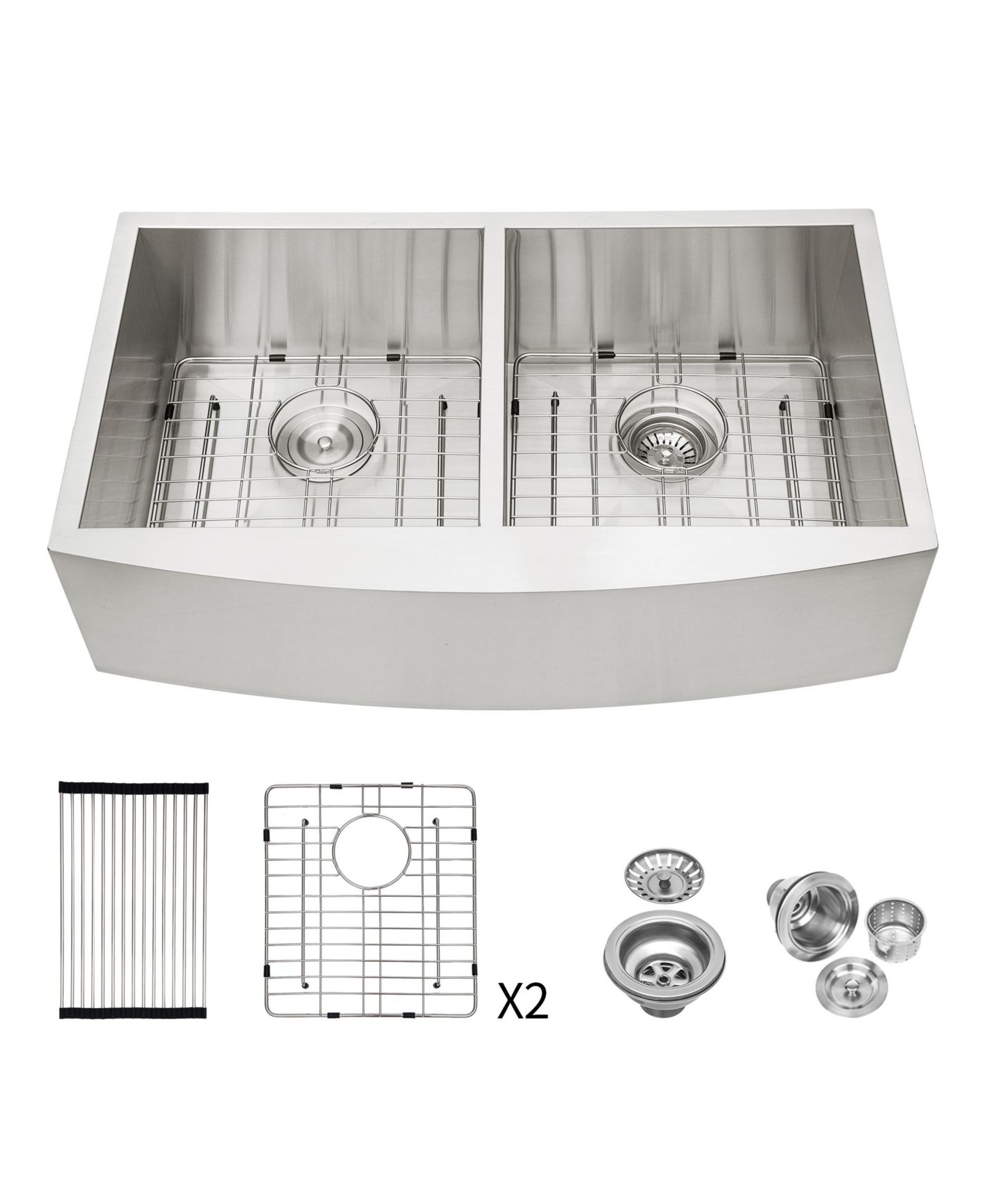 Кухонная мойка flynama 33x20x9inch Stainless Steel Double Bowl