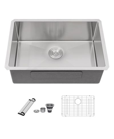 flynama 27x18x10inch Undermount Kitchen Sink Single Bowl Stainless Steel 16 Gauge Deep Basin