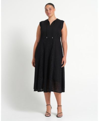 Женское миди платье ESTELLE Blair Cotton Embroidered Sleeveless