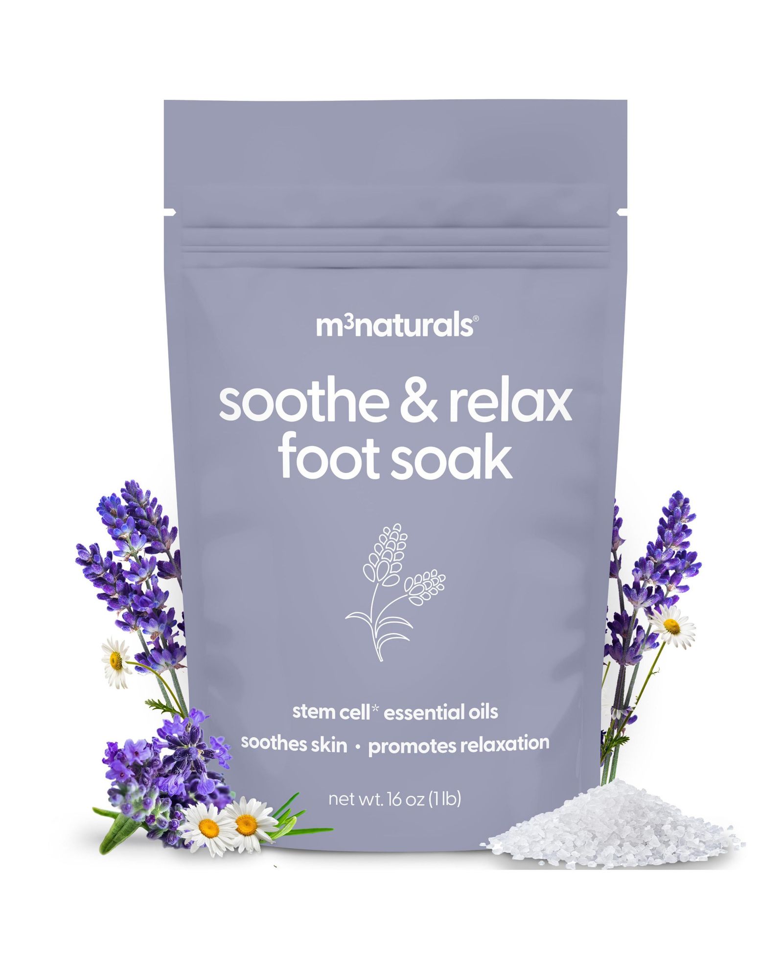 M3 Naturals средство для ванночек для ног Soothe & Relax, 16oz