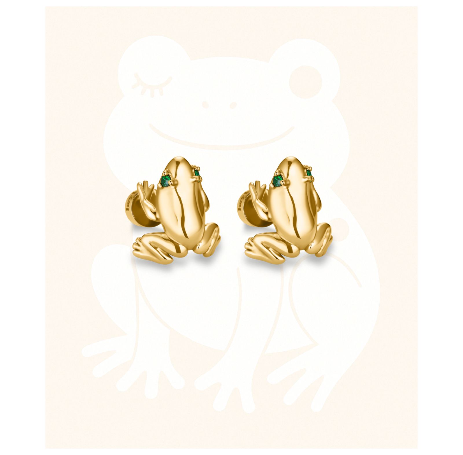 Hey Harper серьги-гвоздики Frog Stud