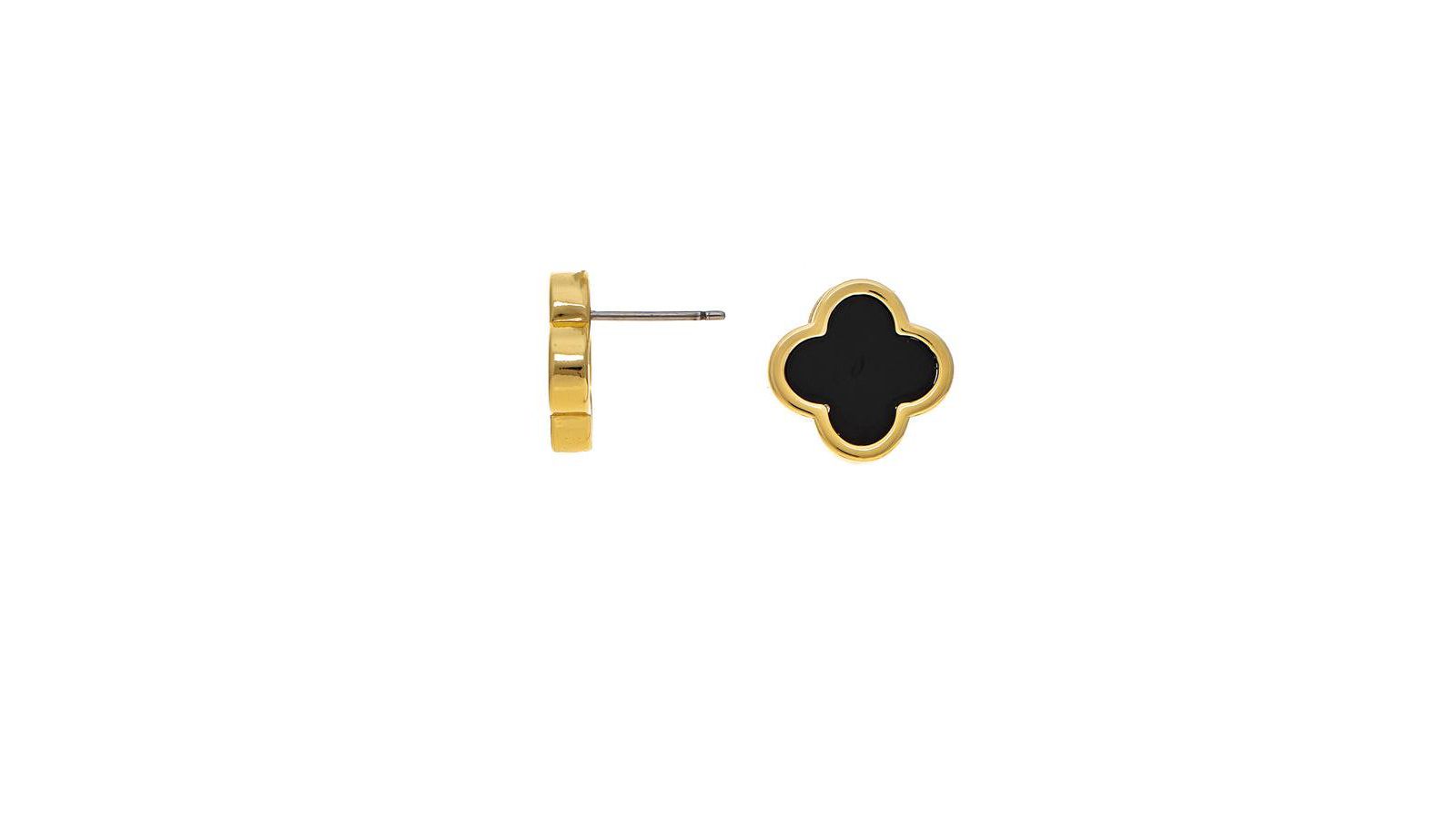 Rivka Friedman Onyx Flower Stud Earring