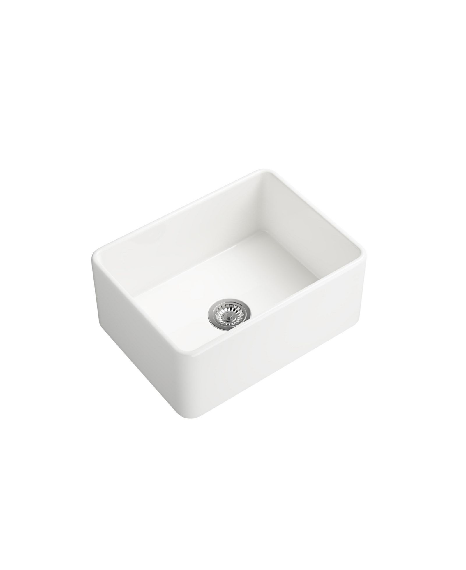 flynama White Farmhouse Sink Deep Apron Sink Undermount Ceramic Single Bowl Kitchen Sink