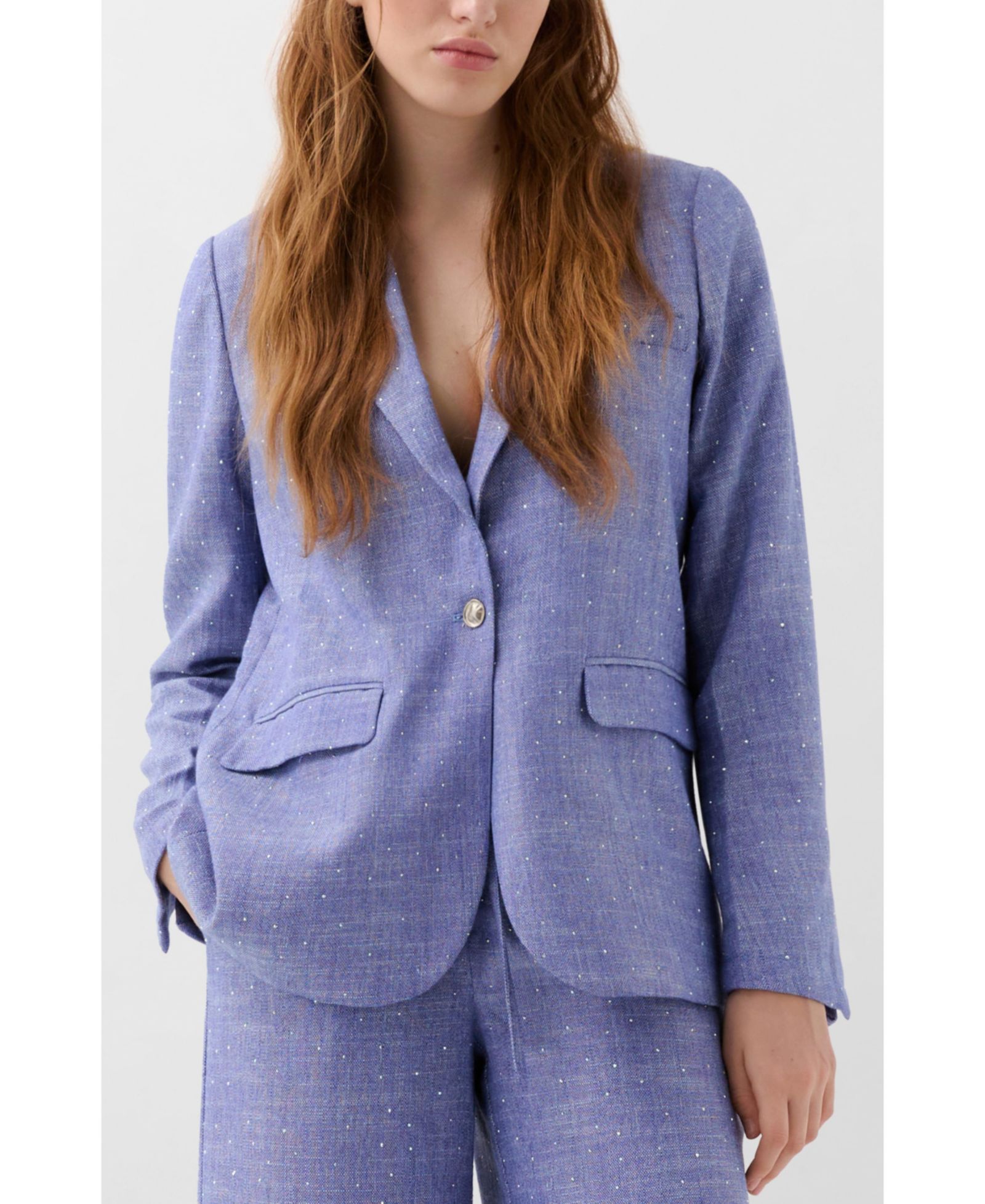 Scalpers Women's Linen Studs Blazer