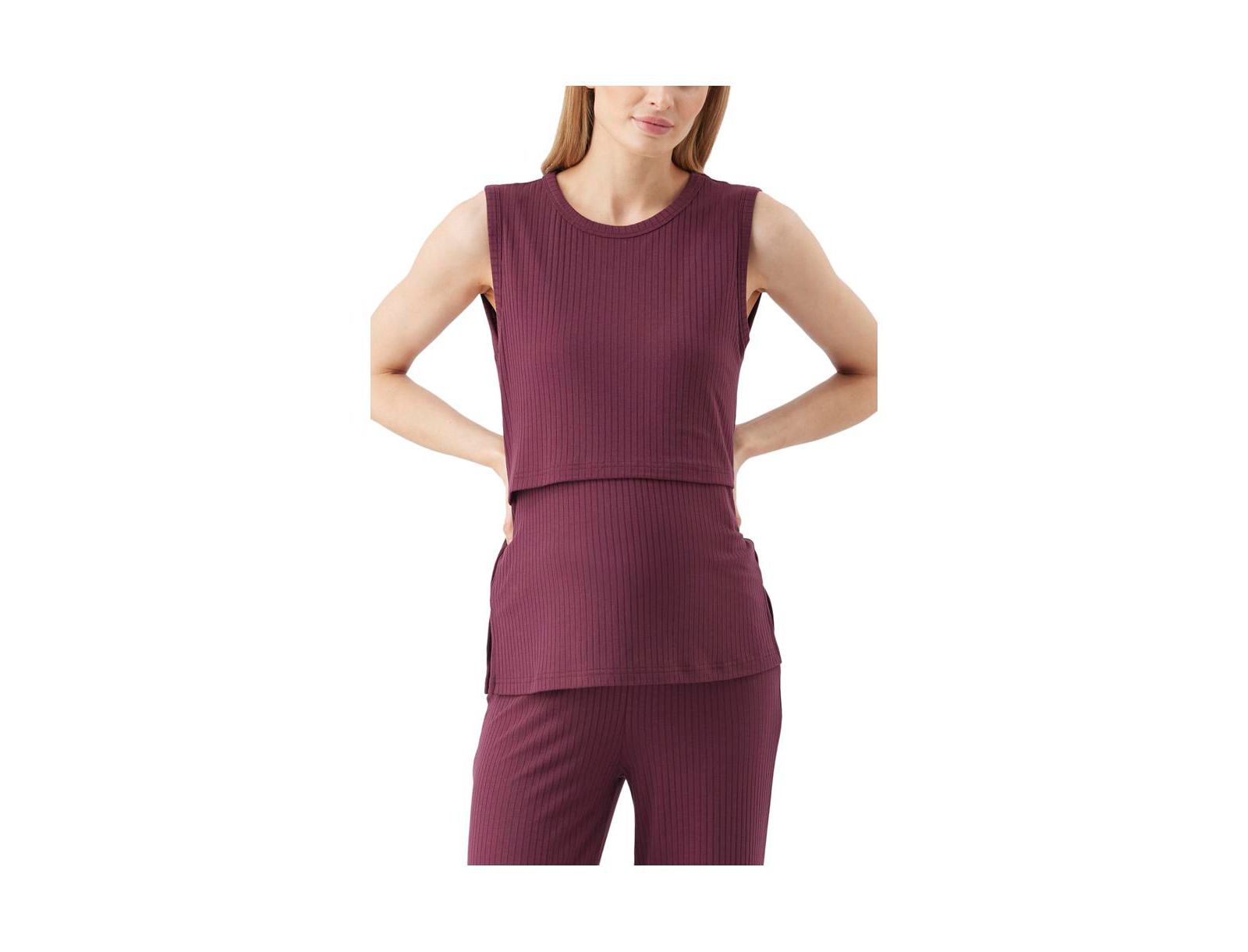 Женский топ для кормления Ripe Maternity Ripe Peter Rib, бордовый