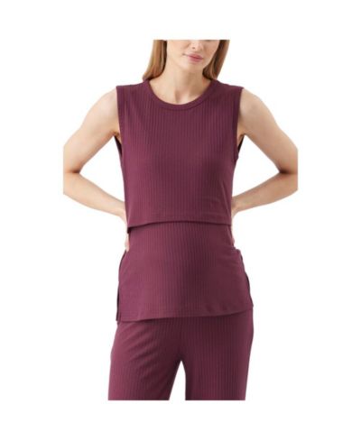 Ripe Maternity топ для кормления Ripe Peter Rib Maroon