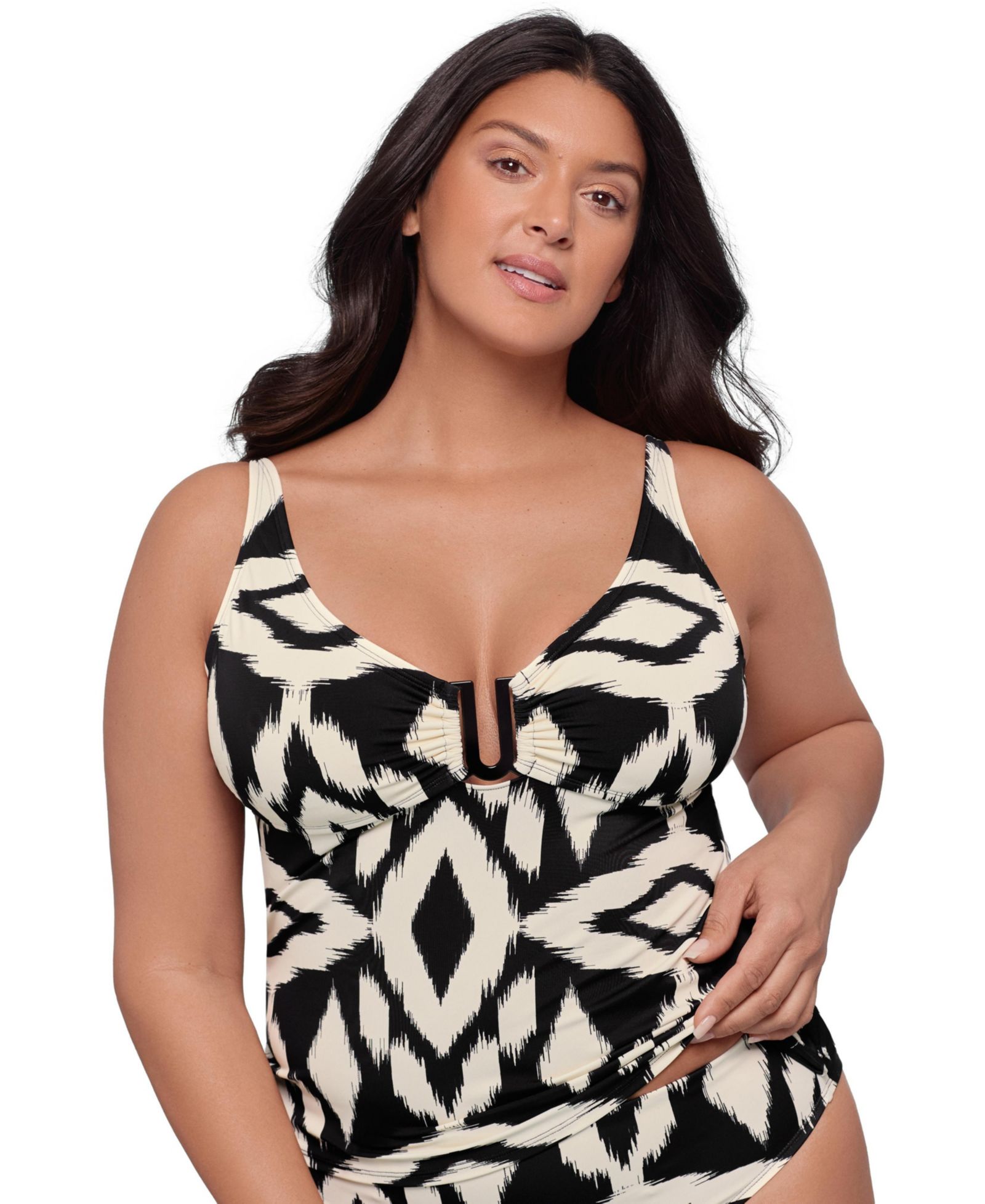 S3 Apparel Women's Supportive and Sculpting U-Wire Tankini Swimsuit Top