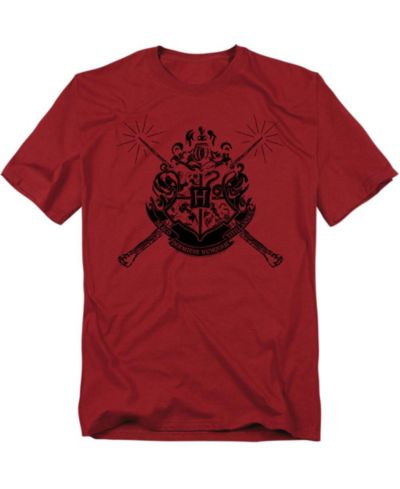 Мужская футболка Harry Potter Men's Hogwarts Crest With Wands T Shirt