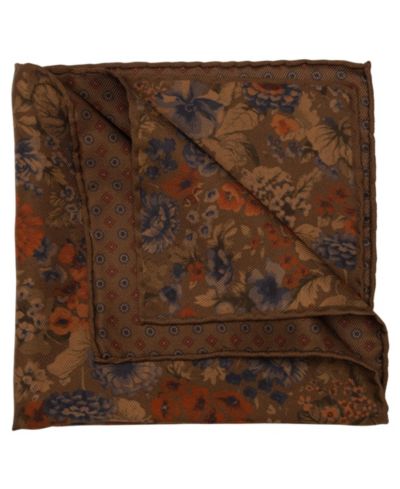 Elizabetta Men's Vico - Double Sided Silk Pocket Square for Men