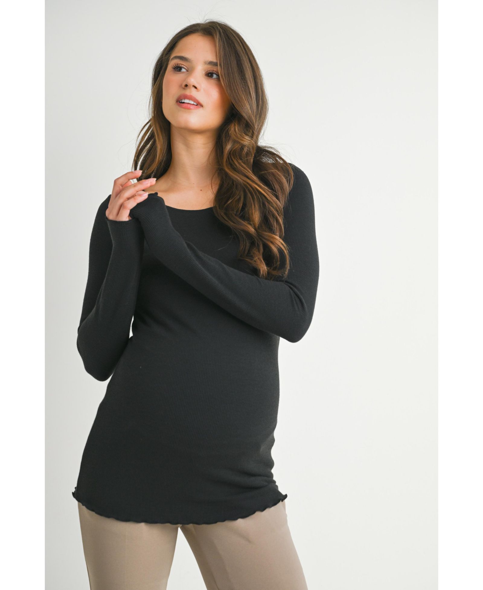 Женский топ Hello Miz Ribbed Long Sleeve