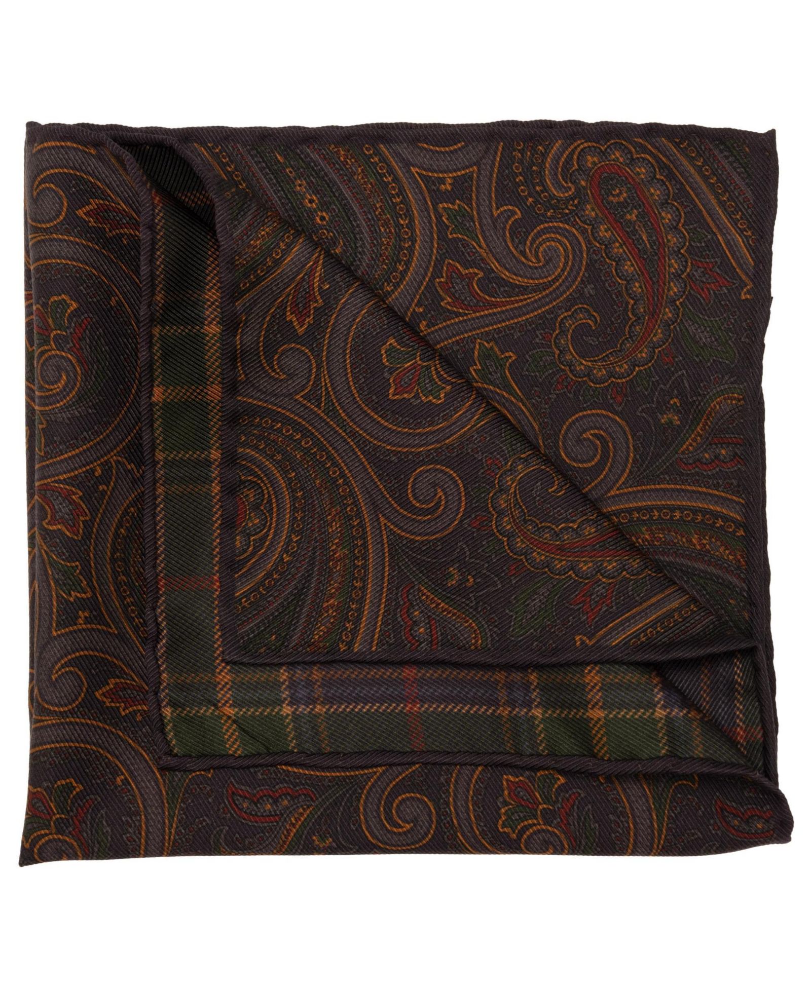 Elizabetta Men's Positano - Double Sided Silk Pocket Square for Men