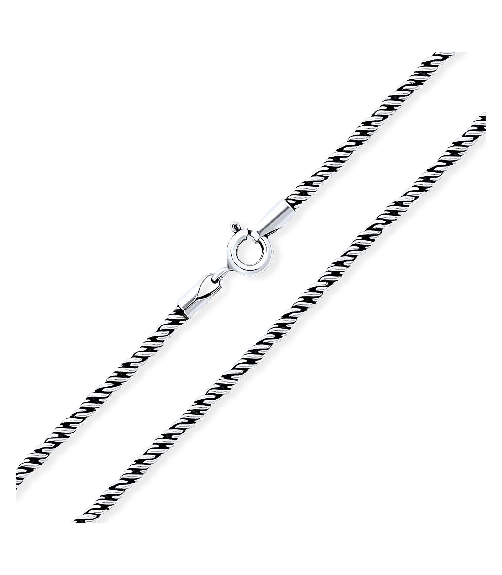 Bling Jewelry Bali Balinese Indonesian Rope Twist Chain Necklace