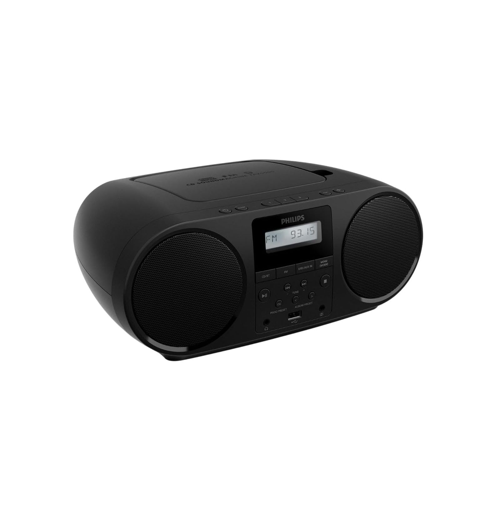 Philips портативный CD-плеер Boombox с Bluetooth, двойными динамиками и USB/AUX