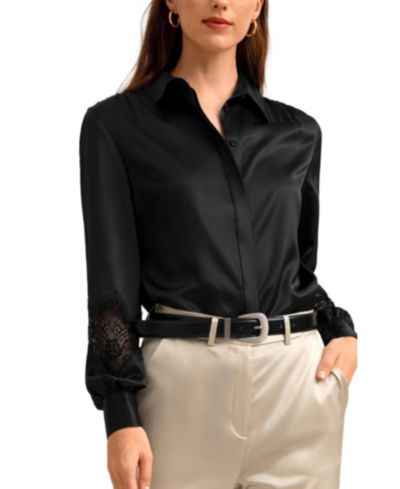 Женская блузка LILYSILK Armeria с кружевом