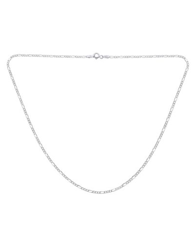 Bling Jewelry классическая тонкая легкая цепочка Figaro 1.5MM из цельного серебра .925 пробы, 24"