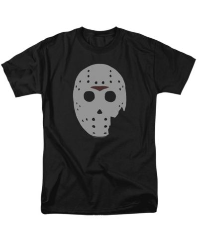 Friday The 13th Men's Jason Mask Graphic T-Shirt in Black