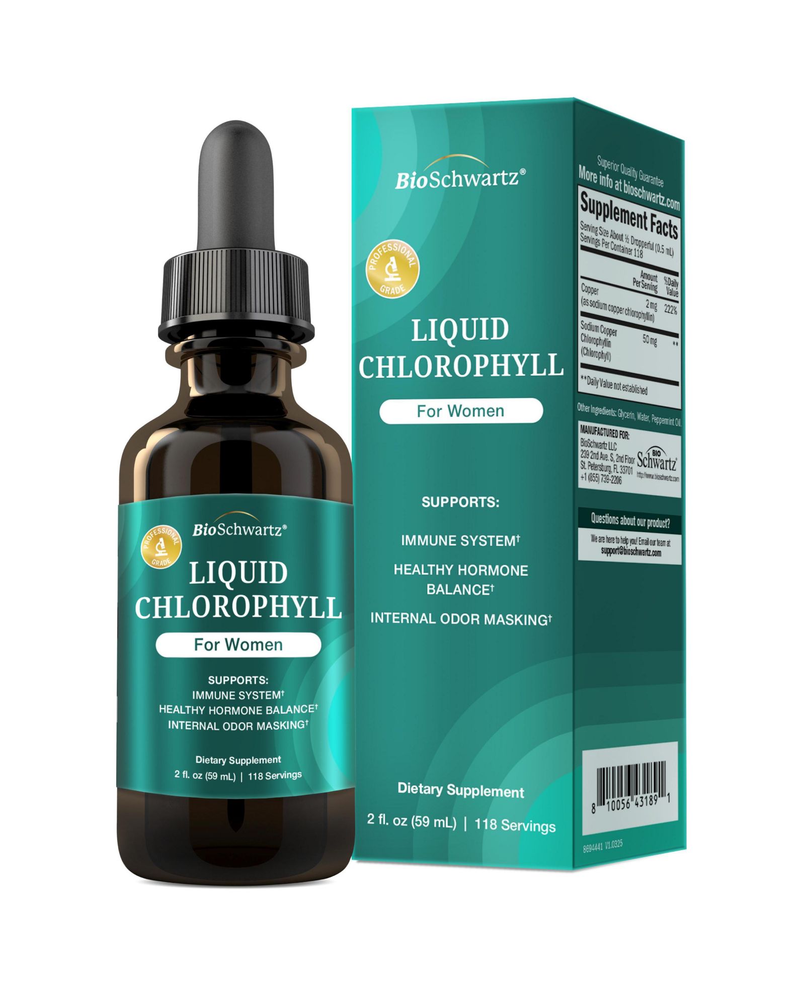 Bioschwartz Liquid Chlorophyll, Mint, 2fl oz